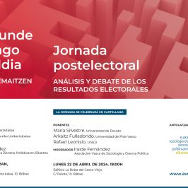 Jornada postelectoral en Bilbao: ANÁLISIS Y DEBATE DE LOS RESULTADOS ELECTORALES