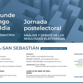 Jornada postelectoral en San Sebastián: ANÁLISIS Y DEBATE DE LOS RESULTADOS ELECTORALES