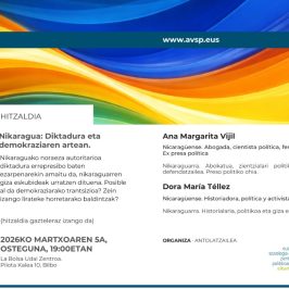 Nikaragua: Diktadura eta demokraziaren artean HITZALDIA
